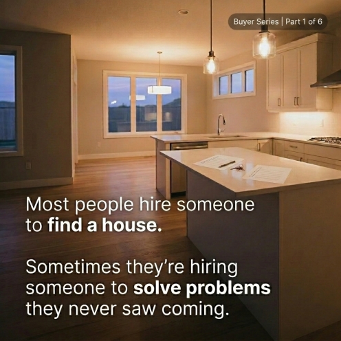 Buyer real estate agent helping clients navigate a home purchase